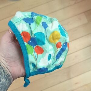 Balloon-Print Cotton Baby Bonnet - 47cm